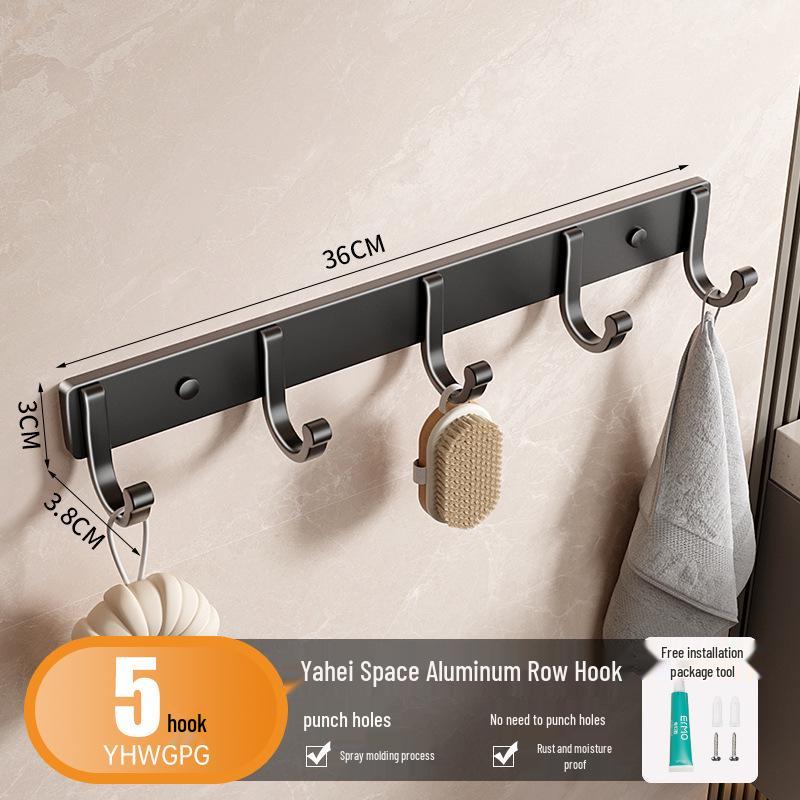 Space-Aluminium Haken ohne Bohren: Haken für Bad, Küche, Mantel, Handtuch & Mehr