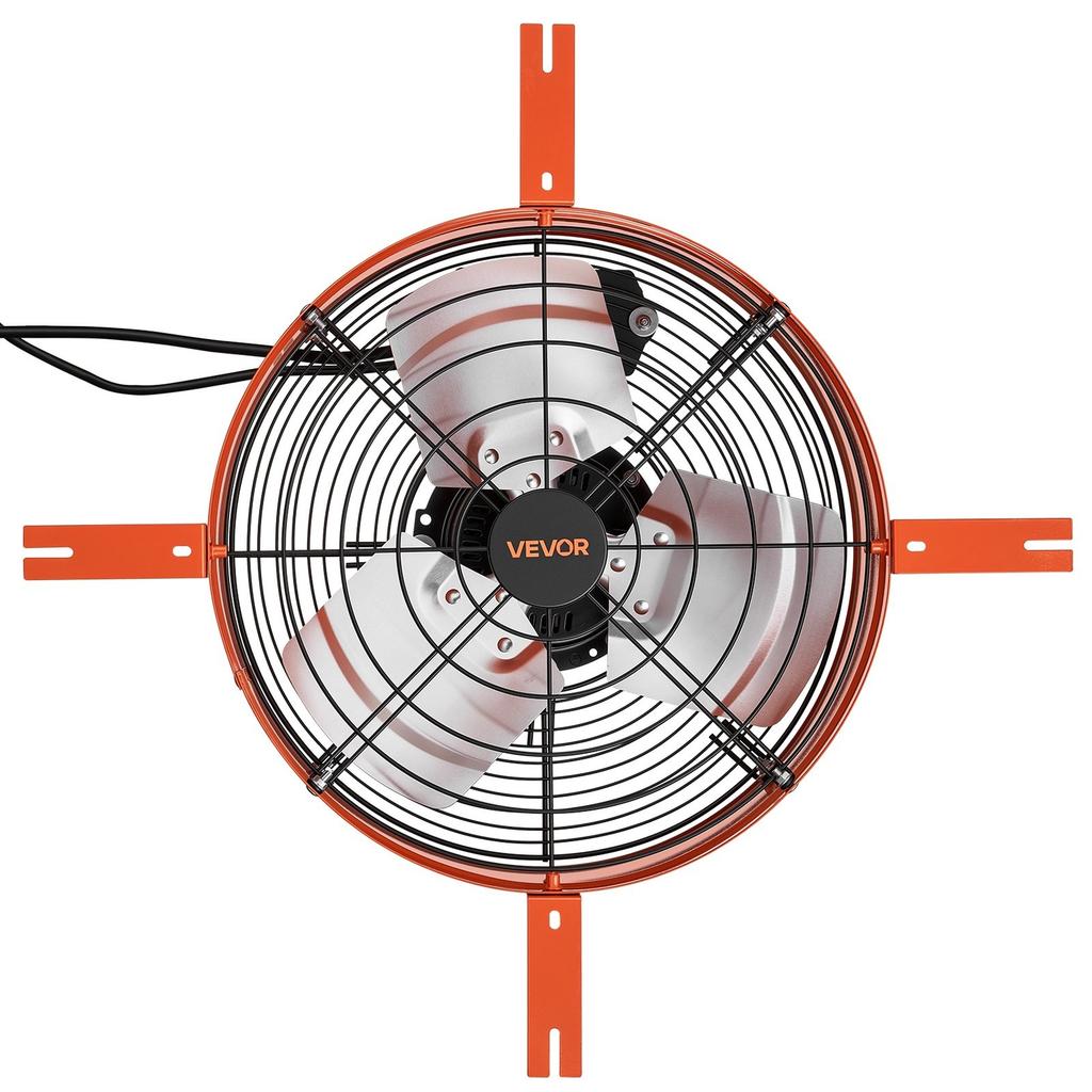 Çatı Saçağı Montajlı Fan, 38,1 cm Çatı Havalandırma Egzoz Fanı 1650 CFM Termostatlı, Ev, Garaj, Depo, Atölye için Soğutma ve Havalandırma, Karbon Çelik