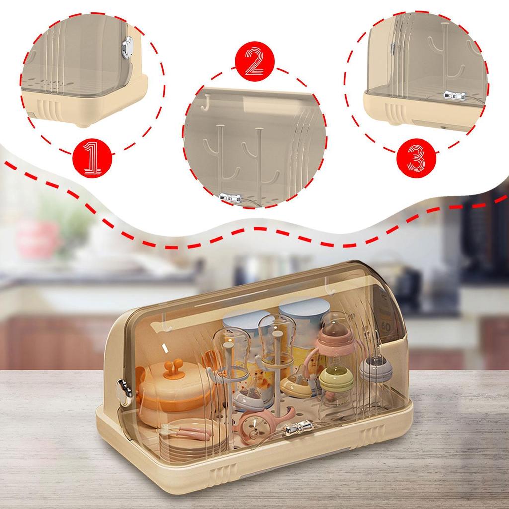 Tableware Storage Box Baby Bottle Drying Rack for Dinnerware Tea Cups Dishes