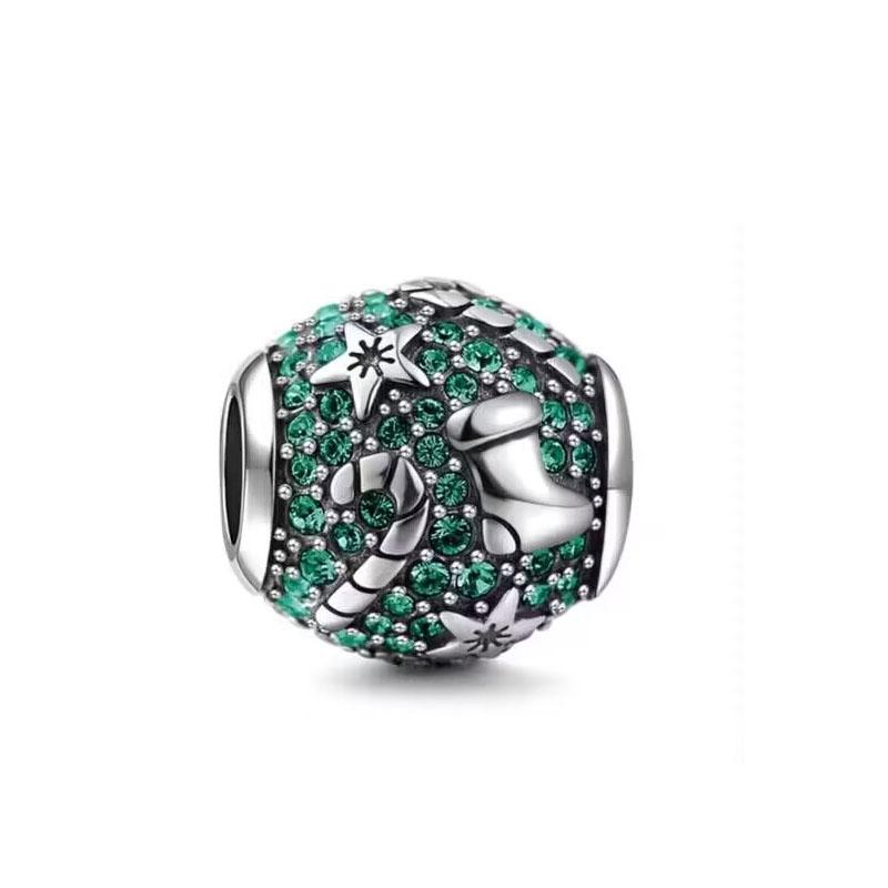 Copper Metal Green Leaf Frog Pendant Bead Component Ideal Designed For Authentic Original BraceletsDIY Accessories High-End Charm Bead Component High