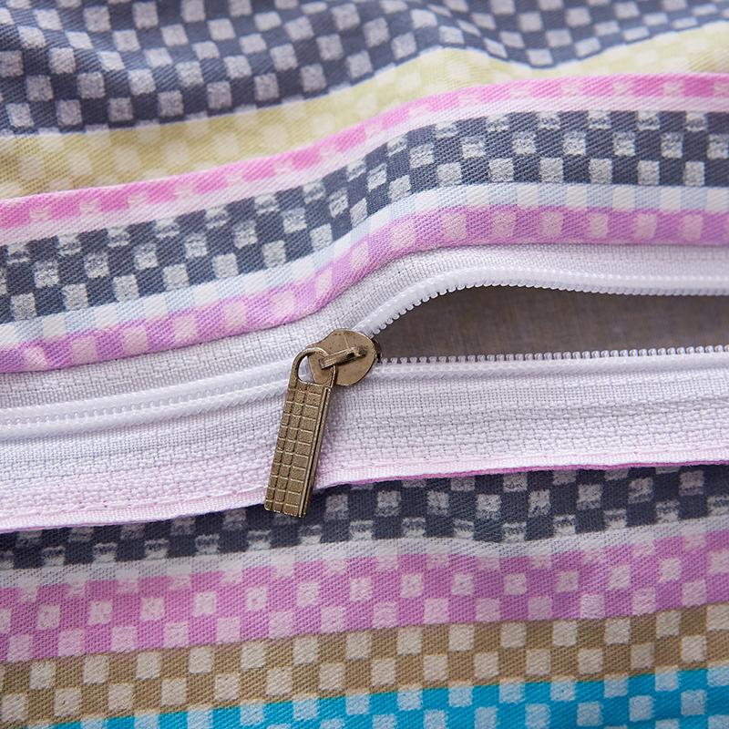 Husă de pilota din bumbac cu dungi albastre, roz, curcubeu