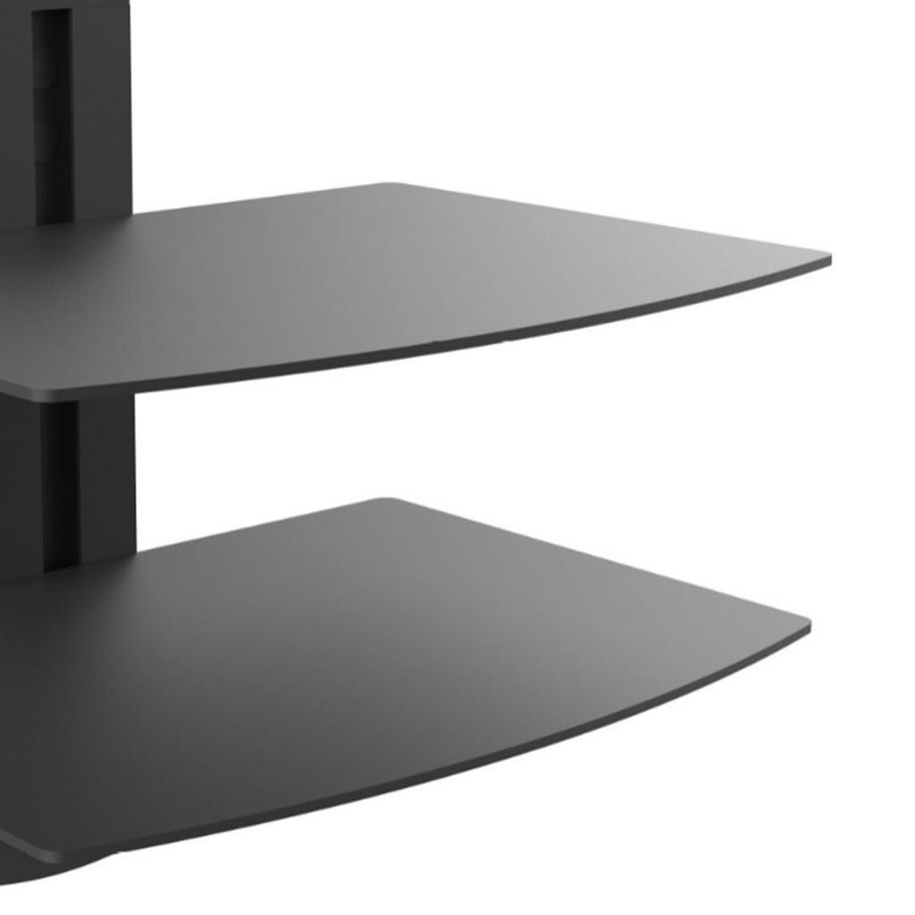 Floating Entertainment Center Shelf 2 Tier Strong Load Bearing Space Saving Wall Mount TV Shelf for Home