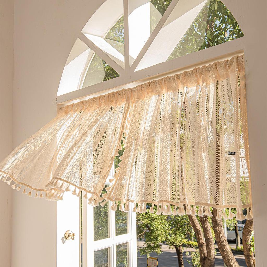 Bohemian Woven Lace Kitchen Curtain (Short Coffee Curtain)