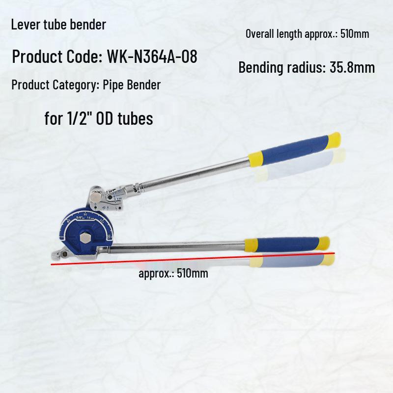 Saint-Ba Ruční ohýbačka trubek pro měď, hliník, ocel: Velikosti 6, 8, 10, 12, 19, 22
