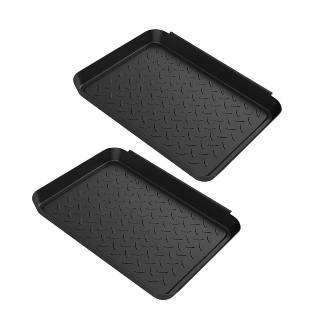 2x Boot Trays Potted Tray Nonslip Multi Purpose Trays Indoor Boot Mats for Mud Shoe Trays for Garage Sown Tools Closet Pet Bowls