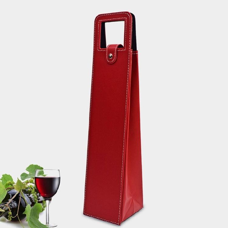 Set of 2 Leather Wine Accessory Protective Champagne Carriers for Gifting and Travel Stylish Wine Bottle Storage Bag