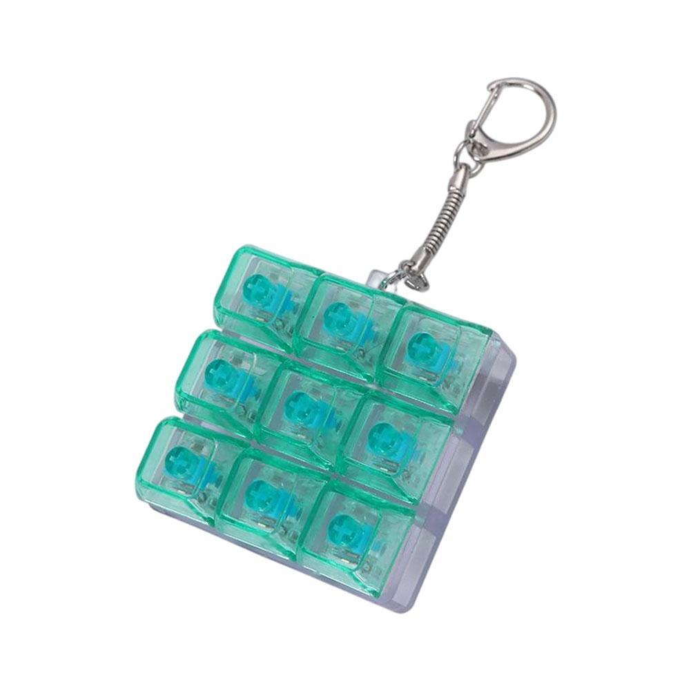 Rgb Mini Keyboard Stress Relief Toy Keychain Pendant Light-Up Fingertip Button Toy For Children Adults Relieve Stress
