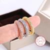 High Quality Geometric White Zircon Ring for Silver Yellow Gold Rose Gold 925 Silver Plated Ring for Women Jewelry Gift