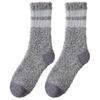 Herren Schwarze Halbhohe Verdickte Korallenfleece-Socken - Gemütliche Herbst-/Winter-Hausbodensocken