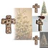 Multi-layer Wooden Cross Christmas Ornament Decorative Hanging Piece For Parties