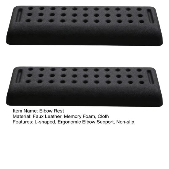 2Pcs L-Shaped Desk Elbow Pad Ergonomic Memory Foam Elbow Support Padding with Non-Slip Base Pain