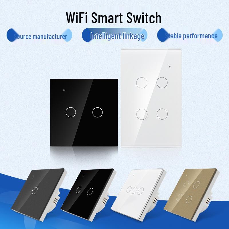 Graffiti Smart WiFi Wall Switch with Alexa & Google Voice Control, US/EU Specs, Touch Panel