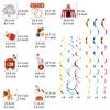Circus Style Swirling Hanging Ornament 30 Pack Colorful Party Decorations Sustainable Paper Crafts Quick Setups Design