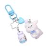 Aesthetic Keychains Purse Handbag Backpack Bag Pendant Charms Flocking Dog Keychains Charms Car Keyring for Women Girls