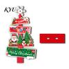 Miniature Christmas Trees for Desk 2D Wooden Tabletop Ornaments, Xmas Tree Santa Party Favors Snowman Sign with Stand, Holiday Decorations Colorful