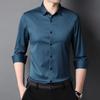 Men's Long-Sleeve Business Shirt: Solid Color, Mulberry Silk, Turn-Down Collar, 2025 Autumn Collection