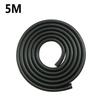New Black Rubber Seal Strip Car Door Pillar Closed Edge Weatherstrip Big O-U Type 5m