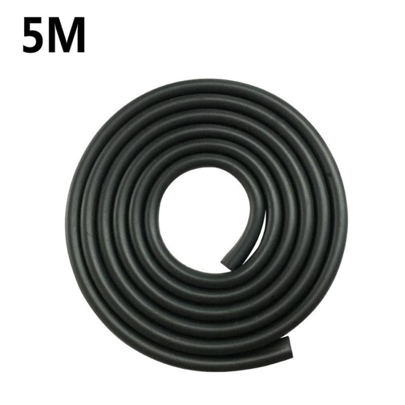 New Black Rubber Seal Strip Car Door Pillar Closed Edge Weatherstrip Big O-U Type 5m