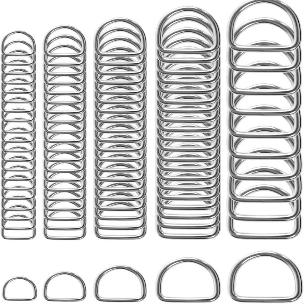 5/10Pcs Meetee 20/25/32/38mm Metal Buckles for Bag Strap D Ring Clasp Dog Collar Decor Connect Hooks DIY Hardware Accessories