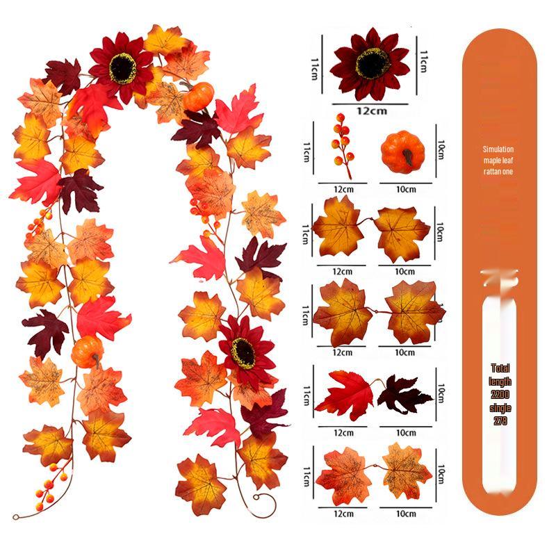 Skladem Podzimní a Halloweenská dekorace z javorových listů pro Vánoce a Den díkůvzdání