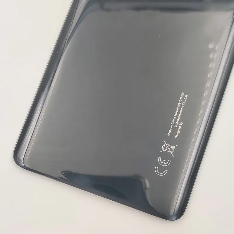Glas-Akkudeckel für Xiaomi Redmi Note 10 Pro Max, Harter Rückdeckel, Hintertür-Gehäuseplatte + Kleber-Logo