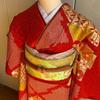 Used Furisode, coming-of-age ceremony, wedding ceremony, shibori