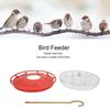 CourtyardShaped Bird Feeder Transparent Hanging Bird Water Feeder for Garden Terrace(Red )