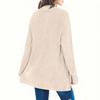 Women's Casual Fashion V-Neck Color Long Sleeve Knit Coat