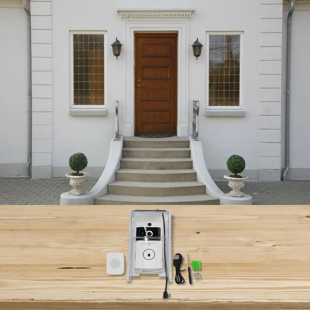 Wifi Doorbell Wireless Video Doorbell Solar Charging Waterproof Cover For Night Vision Two-Way Intercom Home Security Doorbell