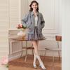 Bailuyu Elegant Lapel Cardigan with 3D Floral Embellishment
