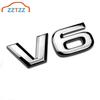 ZZTZZ 3D Metall V6 Motor Display Bilklistermärke Emblem Märke V6 Emblem 3D Märke Lastbilsnamnskylt Klistermärke Dekal Ersättning