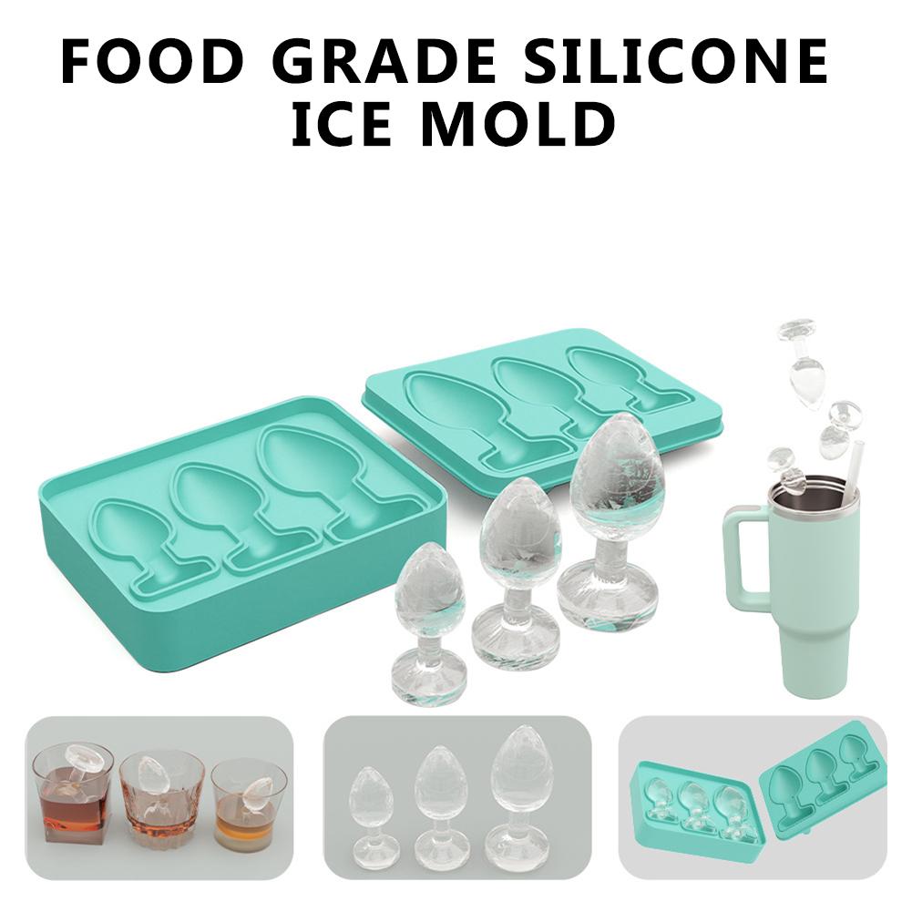 Ice Cube Mold Silicone Prank Butt Plug Shaped Mold Reusable Prank Ice Cube Molds Tray Fun Shape Ice Cube Trays for Juice Drink