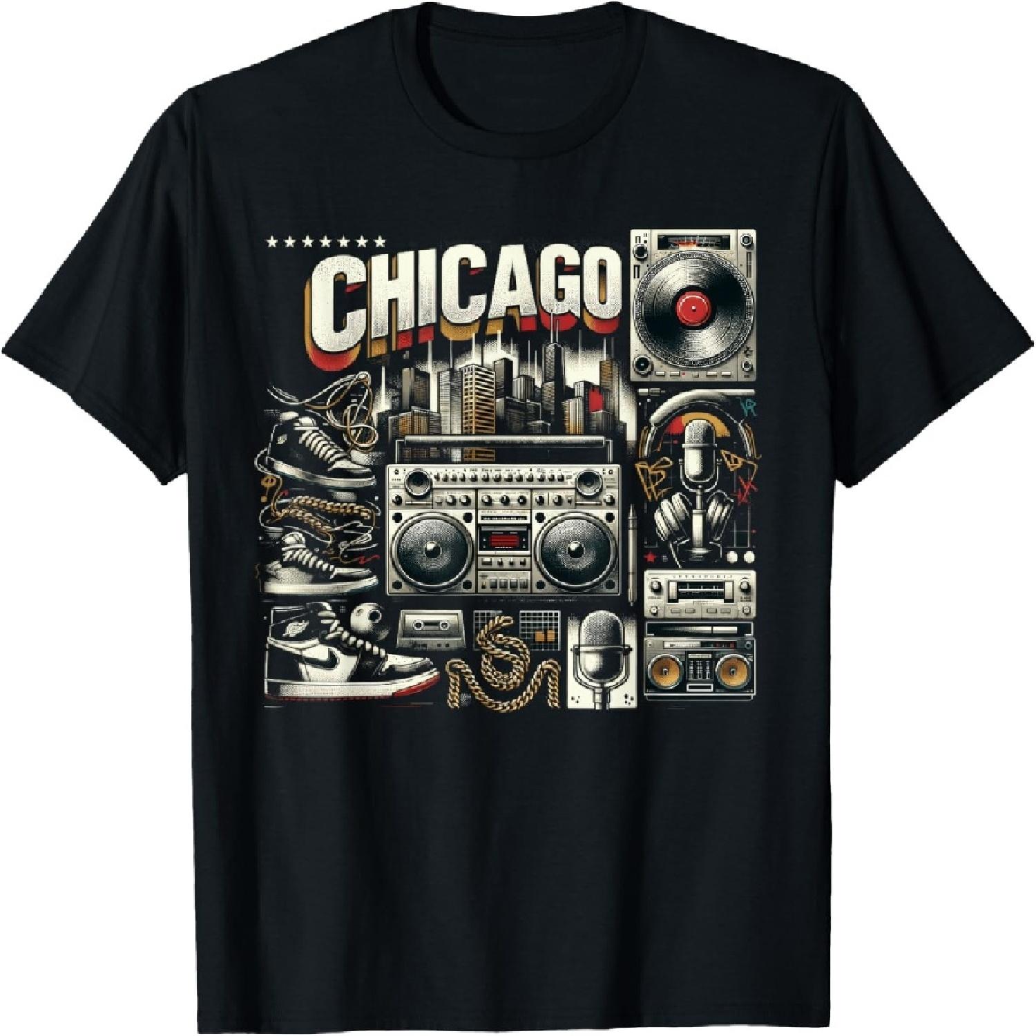 Chicago Hip Hop _ Men Women (XS - 6XL+) _ Graphic T-Shirt S