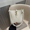 Trendy Retro White Bucket Bag Chic Shoulder Tote For Daily Outfits And Accessories