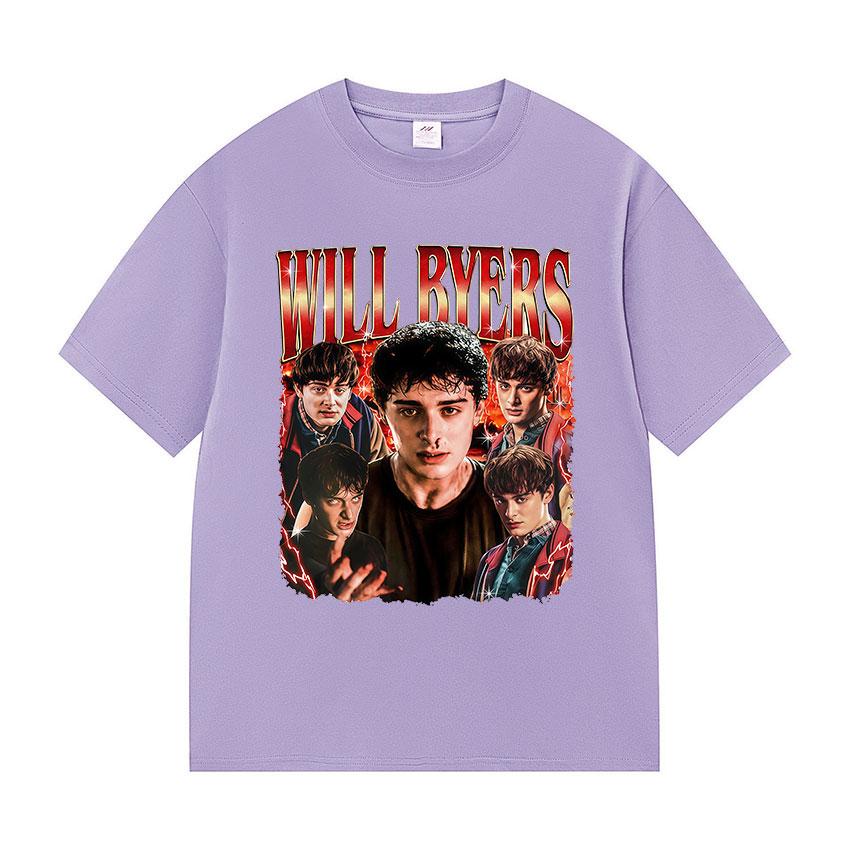 Tv Series Will Byers Graphic T Shirt Unisexs Vintage High Quality Fashion Tshirts Unisex 100 Cotton Short Sleeve TShirt Streetwear