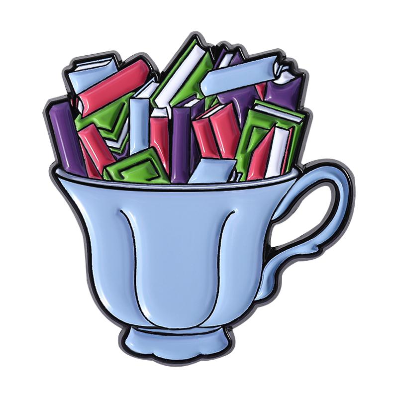 Book Storage Enamel Pins Custom SO MANY BOOKS SO LITTLE TIME Brooches Lapel Badges Clothes Funny Jewelry Gift for Friends