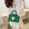 Chic Pu Leather Shoulder Bag For Women Trendy Lock Chain Crossbody Bag 2024