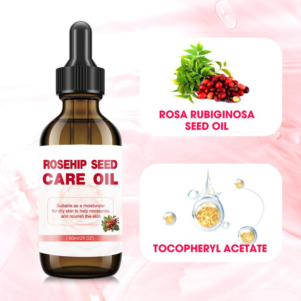 Rose Fruit Oil Conditioning Brightening Moisturizing Nourishing Plant Based Facial Care 60ML