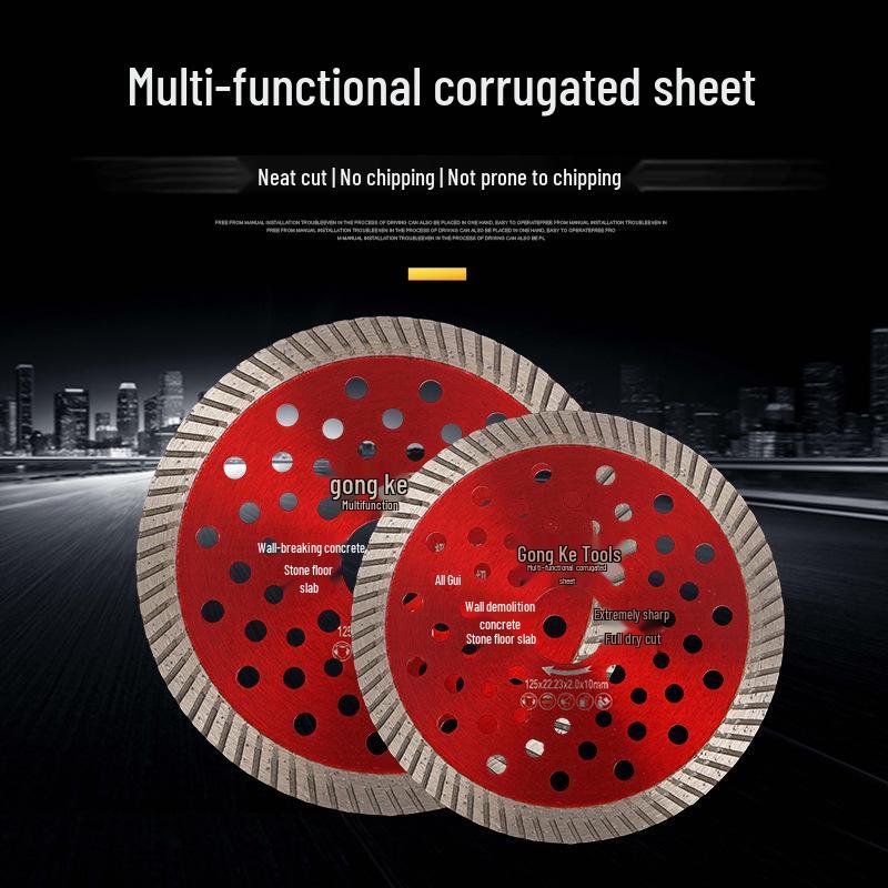 Multi-functional Corrugated Sheet Diamond Tile Cutting Blade for Angle Grinders