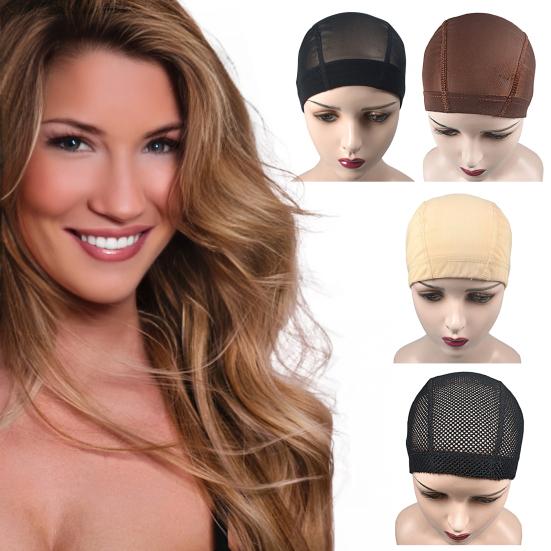 Women Wig Cap Adjustable Breathable Stretchy Wig Hat Reusable Washable Non-Slip Invisible Elastic Hair Net Mesh Cap