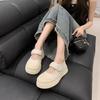 Round Head Fashionable Versatile Platform White Shoes Women's 2025 New Spring and Summer Shallow Mouth Mary Jane Shoes Heightening Low-top Board Shoes