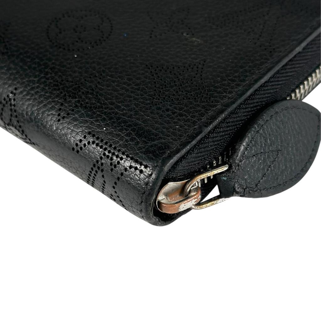 LOUIS VUITTON Mahina Zippy Wallet M61867 Purse black Women used