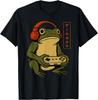 Funny Japanese Gamer Frog Graphic Tees T Shirts Men Women Gaming Vintage Anime Tee