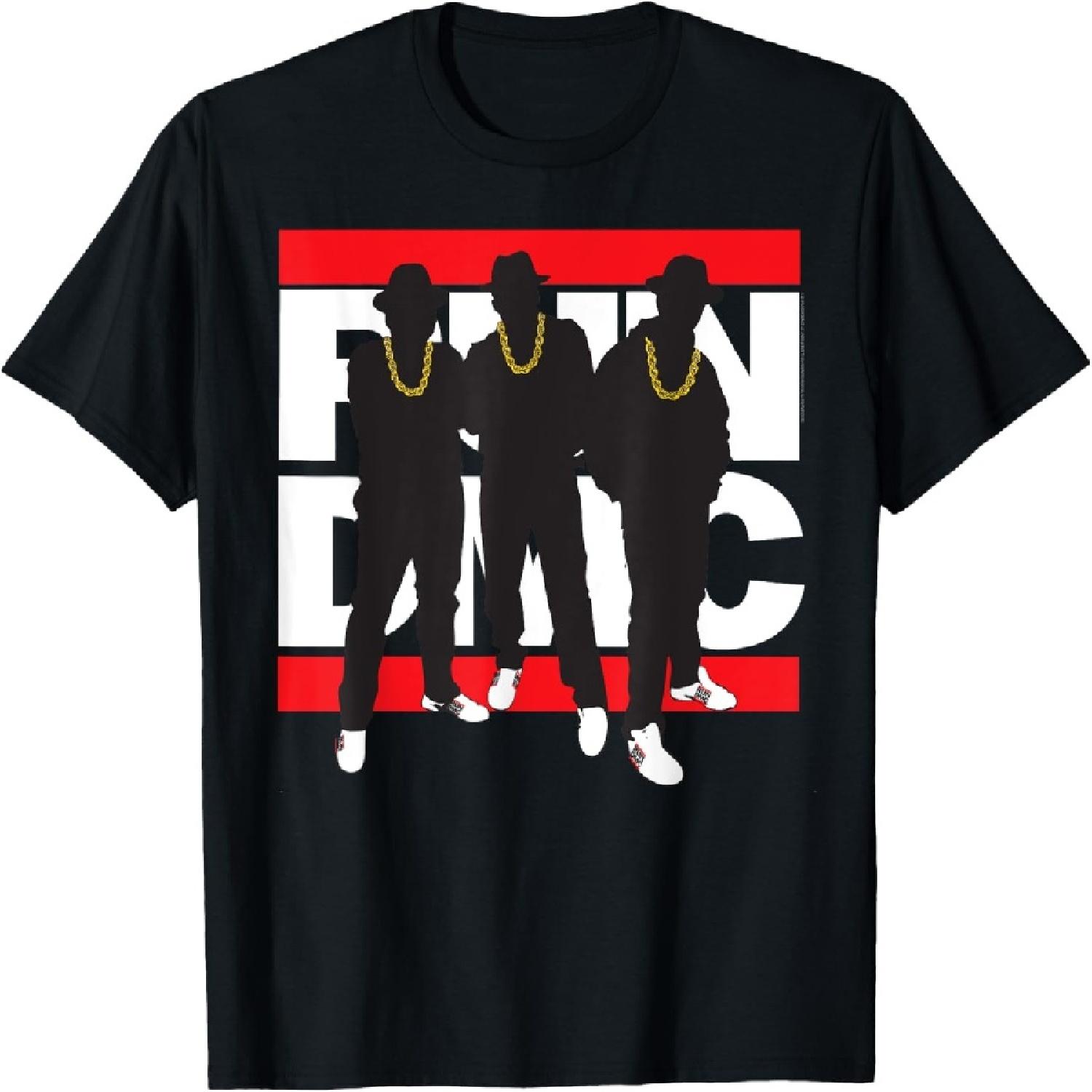 

Run DMC Official Silhouette Band T-Shirt, Small, Black L різнокольоровий