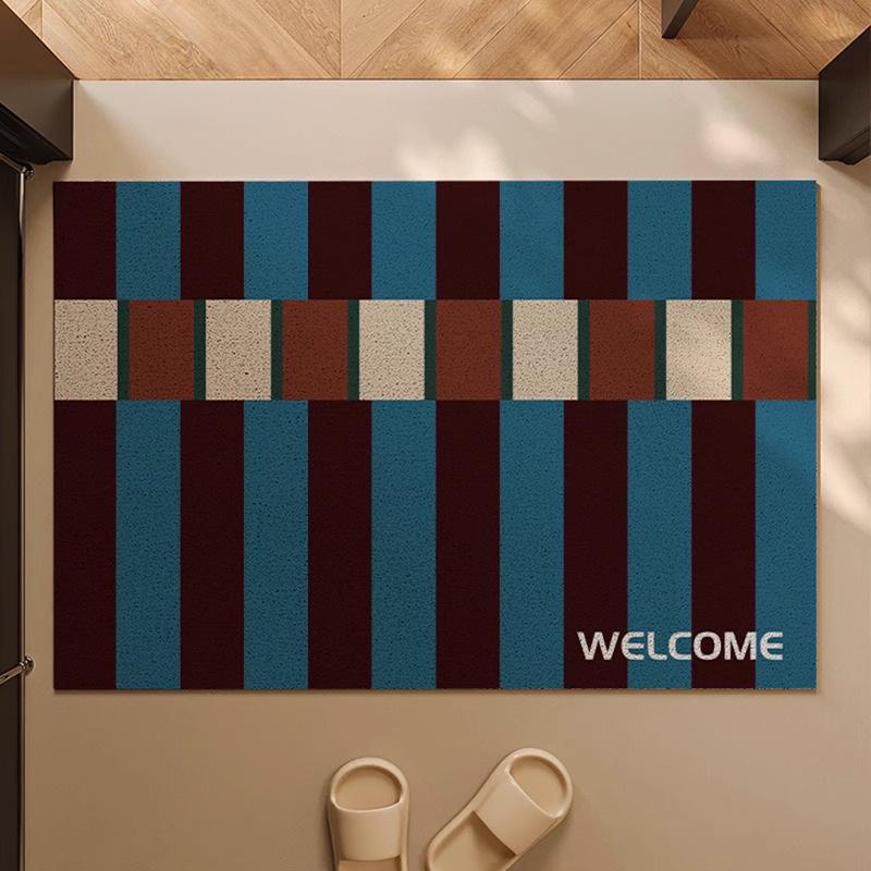 Simple Loop Vintage Entrance Doormat: Dust Removal Mat for Entryways 50×80cm