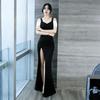 Sexy Dress Nightclub KTV Beauty Suspender Skinny Evening Dress Foot Bath Technician Split Harttail Dress