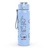 1PC Group Cat Outline Pattern 750ml Color Plastic Sports Water Bottle Leakproof Flip Straw Lid Suitable for Sports Office Home Use