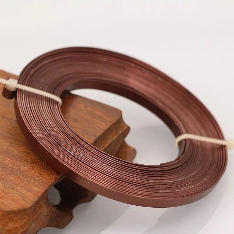 5Meters / Piece 3mmx1mm Colour Flat Aluminum Wire Soft Metal Floristry Wire For DIY Handmade Jewelry Crafts Modeling Accessories