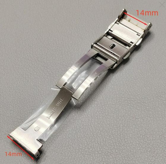 

Premium 316L Stainless Steel Double Push-Button Clasp Watch Strap, Adjustable Length 18/20/22mm 18mm