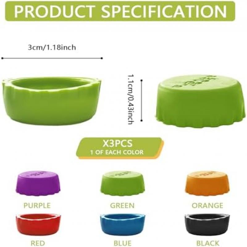 18-Pack Reusable Silicone Bottle Caps, High-Quality Silicone Beer Bottle Sealer Caps, Leak-Proof Seal for Beer Bottles